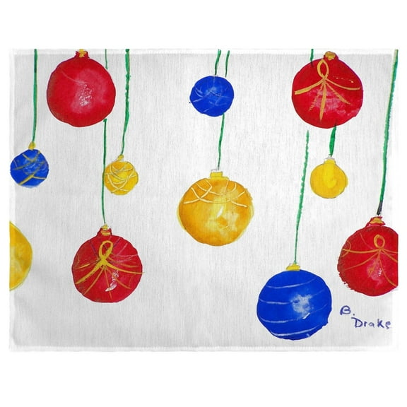 Betsy Drake PM294 14 x 18 in. Christmas Ornaments Place Mat - Set of 4