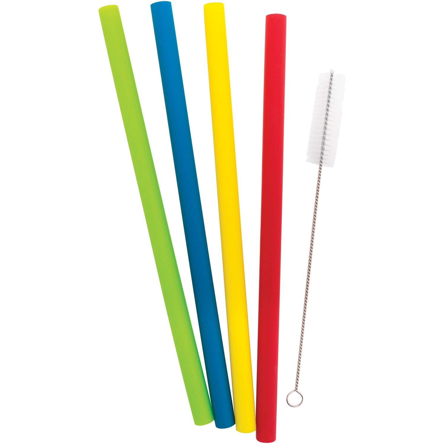 6 Inch 2 Pack Jacent Plastic Reusable Kids Straws Plus Cleaning Brush 24 Count per Pack 