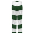 thumbnail image 6 of Green White Horizontal Striped Pattern Winter Female Pants Flannel High Waist Women Pants Lady Warm Straight Leg Plush Trousers, 6 of 7