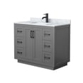 thumbnail image 4 of Wyndham Collection Miranda 42" Wood Single Bathroom Vanity in Nickel Trim/Green, 4 of 7