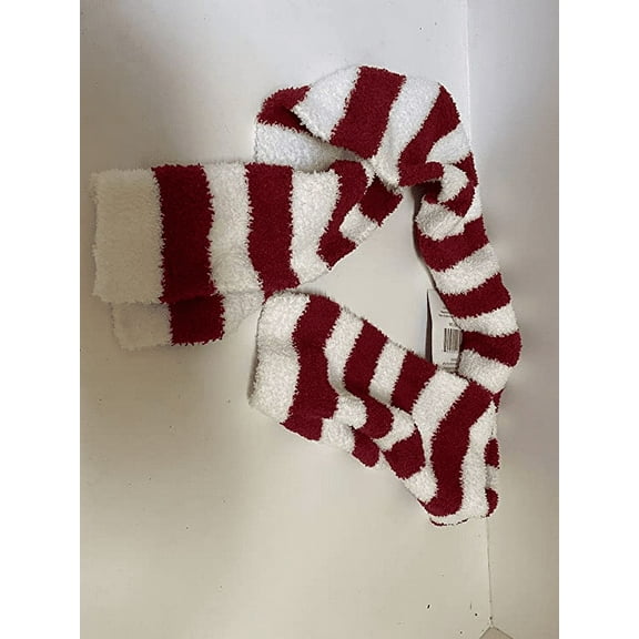50” Holiday Christmas Winter Santa Claus Striped Scarf Red White New
