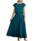 thumbnail image 2 of Puntoco Vestido De Verano Para Mujer, Suelto, De Color Sólido, Con Cordones, Cuello Redondo, Manga Corta, Vestido De Manga Corta, Cuello Redondo, Verde M,Regalos Para Mujer Joven, 2 of 5