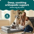 thumbnail image 2 of FurHaven Pet Products Faux Fur & Velvet Orthopedic Sofa Pet Bed for Dogs & Cats - Smoke Gray, Jumbo Plus, 2 of 9