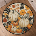 thumbnail image 6 of CURLYOOT Round Rug 3ft Fall Area Rug, Washable Circle Mat Non Slip Floor Carpet Mat, Pumpkin Sunflower Soft Indoor Rugs for Entryway Living Room Dining Room Bedroom, 6 of 7