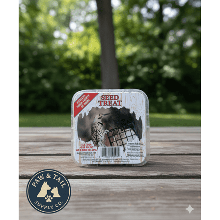 C&S Wild Bird Suet Seed Treat 11 oz Premium Suet Cake Year-Round Feeding