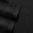 thumbnail image 2 of Madame Marie Contemporary Microfiber Bedroom Solid Color Bed Sheet Set Queen - Black, 2 of 2