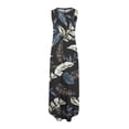 thumbnail image 5 of Lenago Robe Longue Sans Manches à Col Rond Imprimée Décontractée pour Femmes Grande Taille Robes d'Été de Plage en Solde, 5 of 5