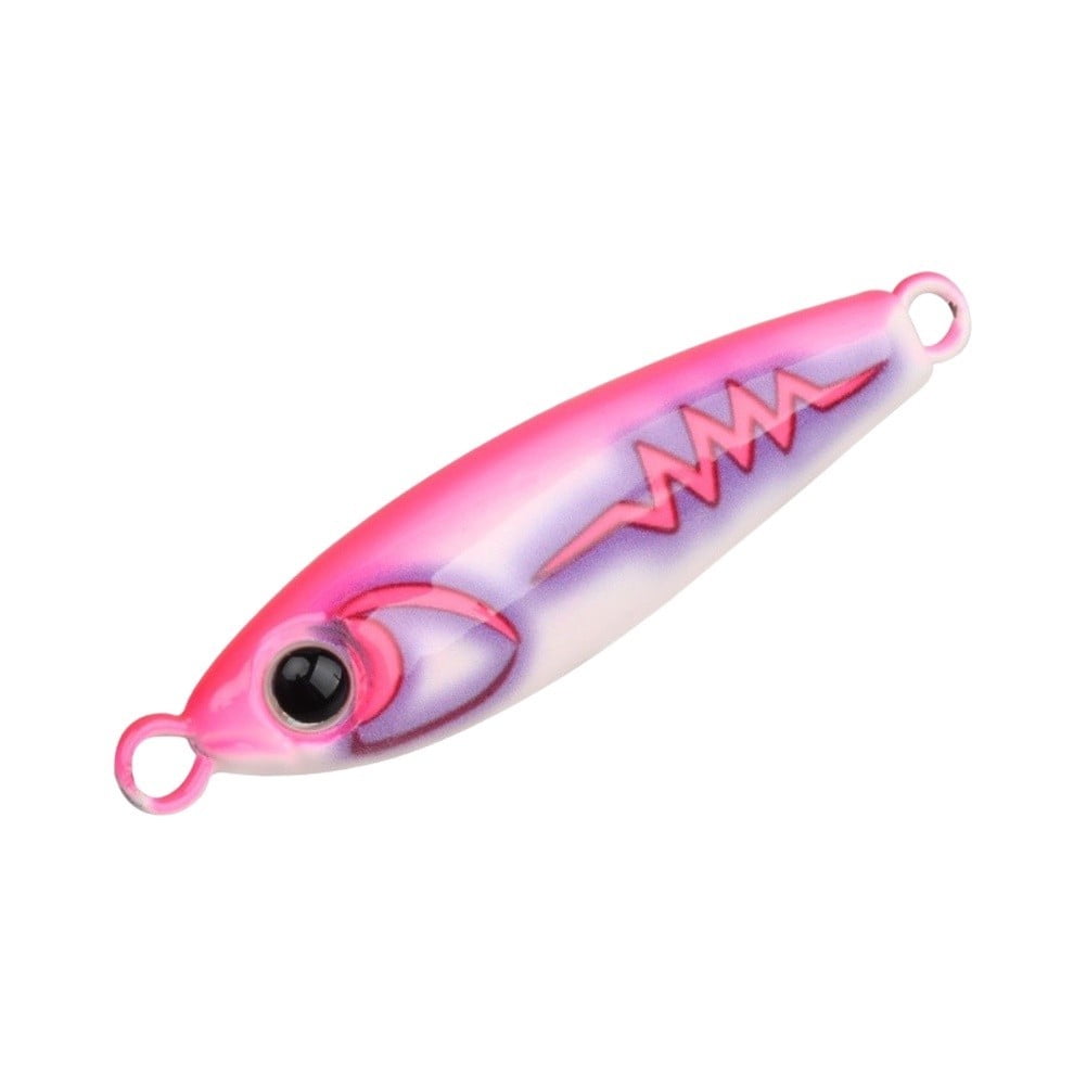 Mosiee Uv Glow Squid Jig Lure 80-100G Slow Sinking, Perfect for Shore Boat Fishing Pink-100G