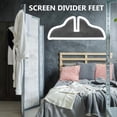 thumbnail image 4 of Mobutofu Room Divider Screen Foot Black PVC Sturdy Design Office 1Set, 4 of 7