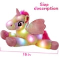 thumbnail image 6 of Glow Guards 18" Light up Musical Rainbow Unicorn Stuffed Animal,Glitter Sequins Unicorn Plush Toy,Children's Day Birthday Holiday for Girls Toddlers, 6 of 7