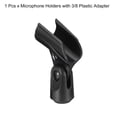 thumbnail image 3 of Microphone Holder O.D 21mm - 33mm Plastic Interface Mic Holder Clip with 3/8 Plastic Adapter Black 1 Pcs, 3 of 5