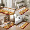 thumbnail image 5 of Area Rugs 4'x6'. Thanksgiving Pumpkin Carpet Runner Indoor Outdoor Rugs Home Decor Aesthetic, Fall Sunflower Autumn Give Thanks Non Slip Mats Washable Accent Rug for Living Room Bedroom, 5 of 8