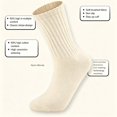 thumbnail image 3 of DOVACKA 6-Pack Neutral Striped Retro Crew Socks, Casual Cotton Socks for Men Women (Size 7-15), 3 of 7