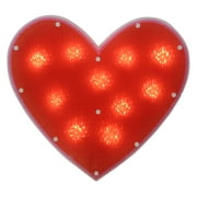12" Lighted Valentine's Day Shimmering Red Heart Window Silhouette Decoration