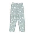 thumbnail image 5 of Naloa White Swan Print Women’s Ultra-Soft Comfy Pajama Lounge Pants with Pockets & Drawstring, 5 of 8