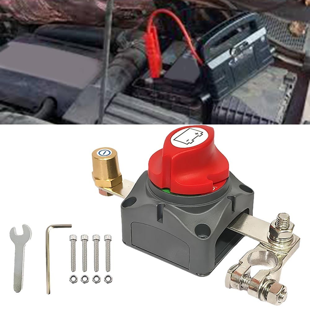 Top Post Battery Disconnect Switch Heavy-Duty 12-48V 275A for Cars Negative