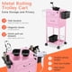 thumbnail image 3 of Carrito rodante Salon TASALON con 2 cuencos magnéticos de metal rosa, 3 of 7