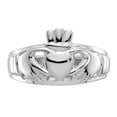 thumbnail image 5 of 14K White Gold Ring Band Themed Ladies Claddagh, 5 of 5