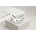 thumbnail image 4 of Cute Ribbon Bow Knot Tied Classic Band .925 Sterling Silver Ring -7, 4 of 7