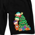 thumbnail image 2 of South Park Characters Decorating Christmas Tree Adult Black Sleep Pajama Shorts-XS, 2 of 4