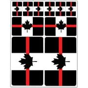 10 x Vinyl Stickers Set Decals Canada Canadian National Thin Red Line Flag Car Motorcycle Helmet D 43