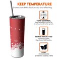 thumbnail image 6 of 20oz Red Christmas Snowflake Pattern Skinny Tumblers Stainless Steel Tumbler with Lid and Straw,Vacuum Insulated Double Wall Travel Tumbler Cups with Cleaning Brush for Coffee,Tea, 6 of 6