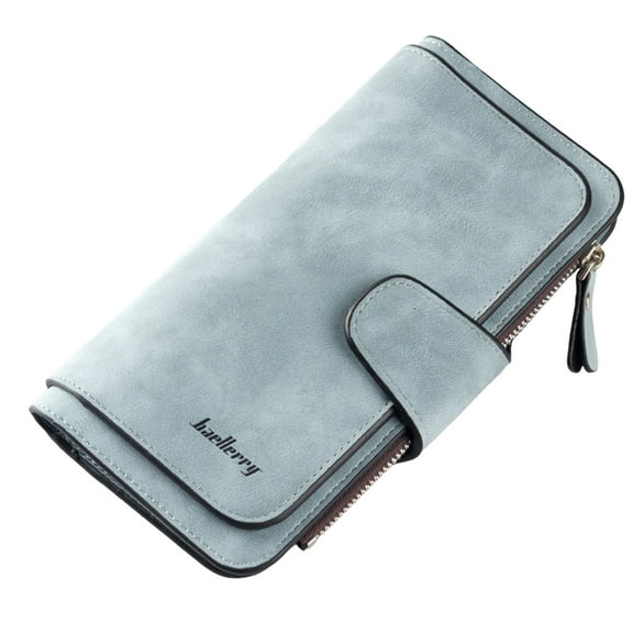 Mozhitti Long Women's Wallet Luxury-Style Women's Wallet With Zipper Closure Blue（1pcs)