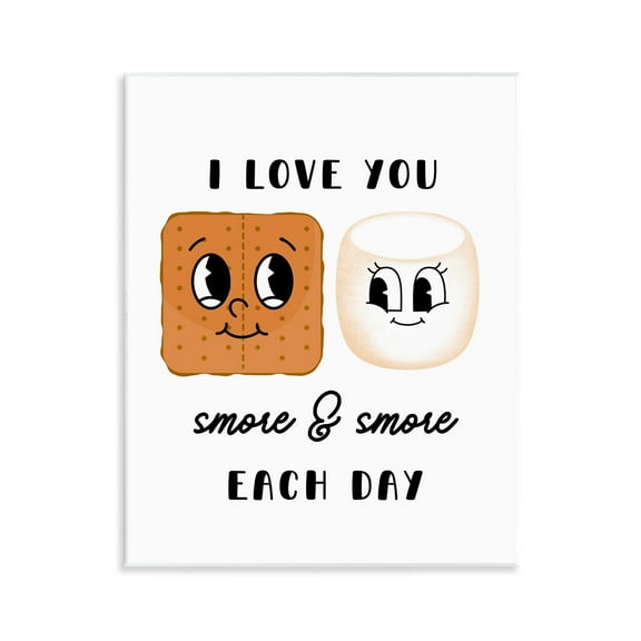 Stupell Industries Love You Smore Each Day Food & Beverage Painting Unframed Art Print Wall Art, 11 x 14