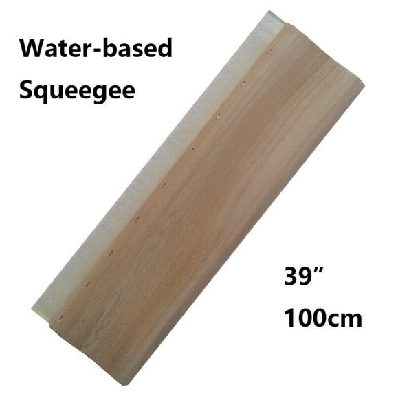 INTBUYING 39"long Squeegee 65 Durometer Silk Stencil Screen Printing Squeegee Water-based Squeegee Wooden Screen Ink Scraper