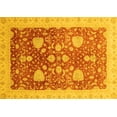 thumbnail image 1 of Ahgly Company Indoor Rectangle Oriental Yellow Modern Area Rugs, 7' x 9', 1 of 4