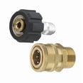 thumbnail image 1 of Pressure Washer Adapter Set Quick Connect Kit Metric M22 15Mm Female Swivel To M22 Male Fitting 5000 Psi, 1 of 5