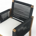 thumbnail image 5 of Christopher Knight Home 7-Piece Outdoor Dining Set with Rope Accents and Cushions, Teak+Black, 5 of 16