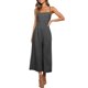 thumbnail image 1 of Txlixc Mono de verano para mujer Tirantes finos ajustables Cintura alta Pierna ancha Mono recortado Mamelucos con bolsillos Txlixc  Estilo de ocio, 1 of 5