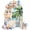 Blue Green, variant on Christmas Arch Backdrop Cover 4x1.65 Ft, Spandex Wedding Arch Stand Cover, Gingerbread Merry Xmas Snowflakes Holiday Round Top Stretch Fitted Background Covers for Birthday Ceremony Party Decor