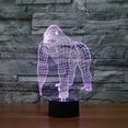 thumbnail image 2 of YSITIAN 3D Monkey Gorilla Night Light Lamp Illusion Animal led Lamps 7 Color Changing Touch Switch Table Desk Decoration Lamps Birthday Gift Acrylic Fla E1116-69, 2 of 6
