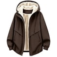 thumbnail image 2 of KICILVS Womens Fleece Lined Windbreaker Jackets Water-Resistant Hooded Zip Up Coat with Pockets Warm Winter Outerwear, 2 of 6