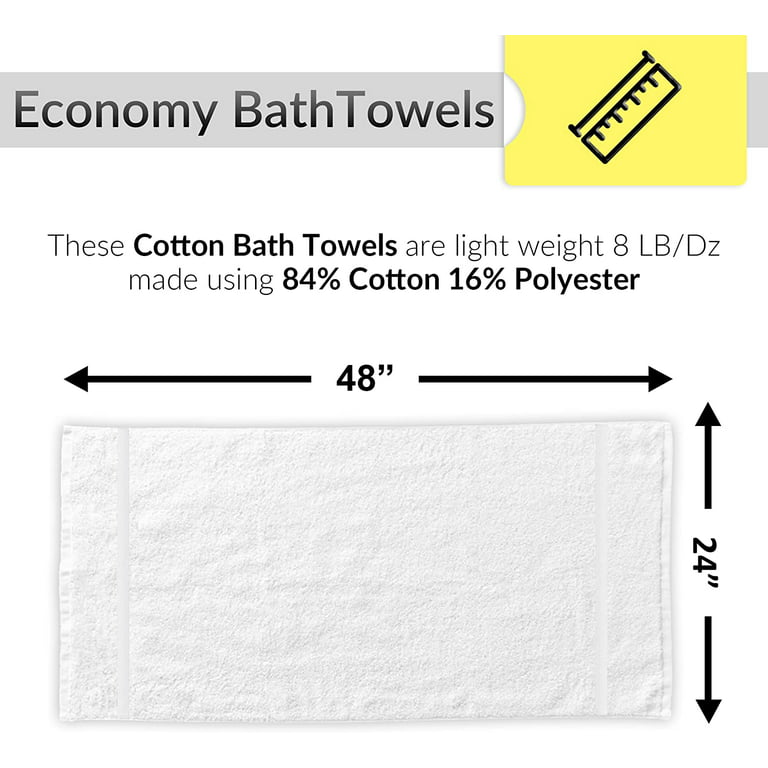 Buy Wholesale White Economy Bath Towels