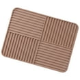 thumbnail image 3 of Plato de silicona Mat de secos Mat de drenadora Tapa de corte seco rápido Almohadilla sin deslizamiento para tazones de vajillas Café de comedor del Rojo marrón, 3 of 8