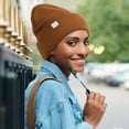 thumbnail image 5 of YANIBEST Womens Saitn Lined Orange Knit Beanie Hat Acrylic Winter Hats for Women Men, 5 of 8