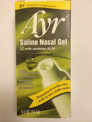 Ayr Saline Nasal Gel, With Soothing Aloe, 0.5 Ounce Tube 6 pack