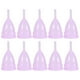 thumbnail image 1 of Copa menstrual de silicona reutilizable para mujer, 10 unidades, color rosa, 1 of 14