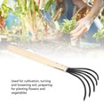thumbnail image 3 of Gardening Hand Rake Carbon Steel Hand Rake Soil Tiller Small Leaf Rakes for Cultivating, Loosening Soil Spreading Mulch, 3 of 7
