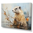 thumbnail image 2 of Designart "Minimalist Brown Beaver Depiction I" Animals Beaver Wall Art Prints, 2 of 7