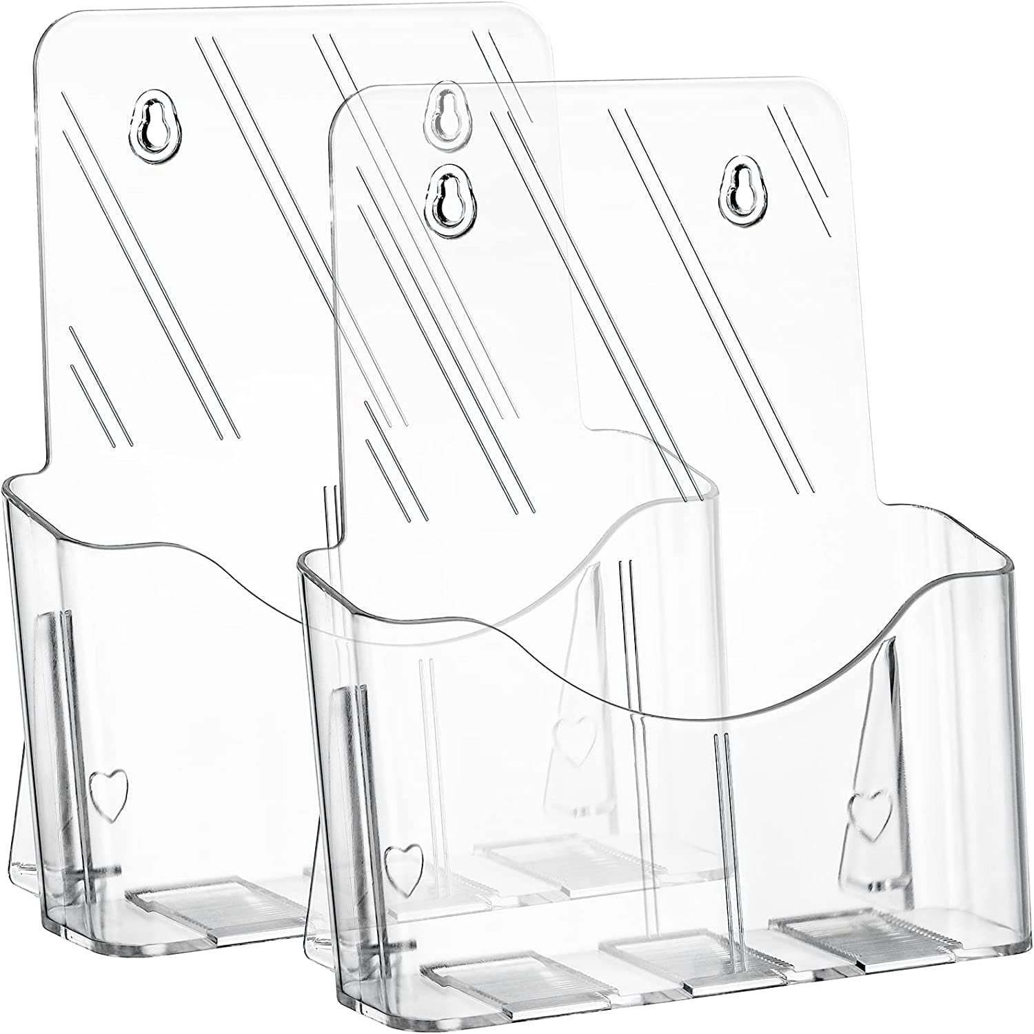 Acrylic Brochure Holder, 4 Packs Brochure Holder 8.5 X 11, Flyer Holder Business Clear Brochure Display Stand Pamphlet Paper Literature Document Magazi - View #6