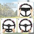 thumbnail image 6 of ZUXONGSY Skull Golf Cart Steering Wheel Cover Heart Pattern Car Interior Accessories Comfortable Glof Cart Steering Wheel Protection Cover Stretchy Club Car Steering Wheel Cover Gifts for Dad, 6 of 7