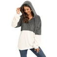 thumbnail image 5 of EFINNY Womens Casual Oversized Warm Double Fuzzy Hoodies Loose Pullover Hooded Sweatshirt Outwear, 5 of 6