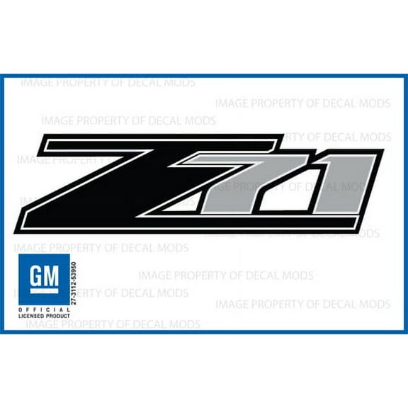 Decal Mods Z71 BLACK Decals Stickers fits Chevy Silverado - FB (2007-2013) bed side 1500 2500 HD (set of 2)