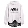 thumbnail image 2 of Baqcunre Sweaters For Women Women's Co.Quality.. Est 1692 Letter Printed Loose Hooded Sweater Women Sweatshirt Fall Outfits Women Trendy White 3XL, 2 of 4