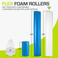 ProsourceFit Flex Foam Rollers, Full and Half, 36"L or 12"L for Muscle