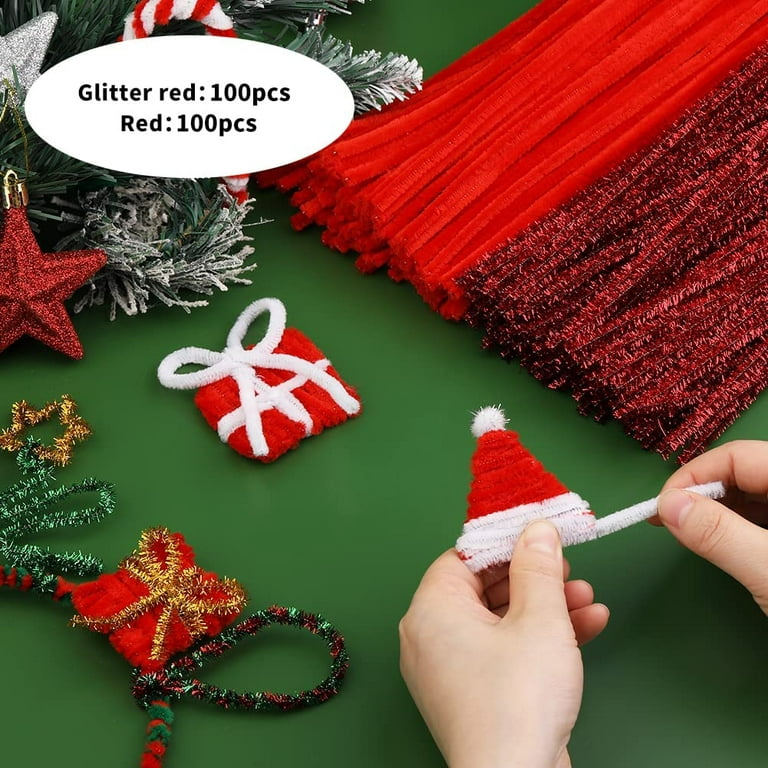 Pack of 25 Red Pipe Cleaners by Crafty Bitz - Stationery Wholesale